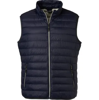 pracovní vesta James & Nicholson Vesta JN 1138, péřová, pánská COT-021138e2002 M Červená/stříbrná