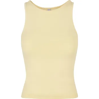 pracovní tričko Build your Brand Tílko BY 208, bez rukávu, dámské COT560208t3000-soft yellow XS Žlutá světlá