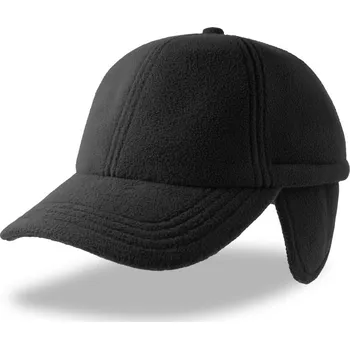 Pracovní přilba Atlantis Headwear Kšiltovka Snow Flap Stopper-S s ochranou uší, 6 panelová baseballová COT33025800299-black Černá UNI