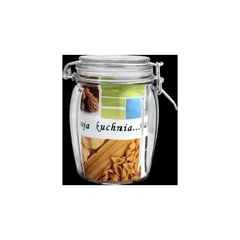 Dóza na potraviny Dóza 0,8 l s pákovým uzávěrem sklo