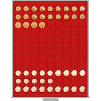 Obal pro sběratelský předmět Lindner 99 čtvercových polí do 19 mm Barva: Červená