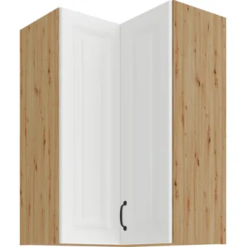 Stolarz-Lempert Kuchyňská skříňka Stilo WHAR - horní rohová 60x60 GN-90 2F (90°), bílá + Artisan