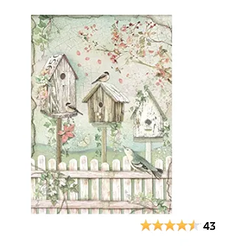 Umělecký papír Rýžový papír A4 Stamperia DFSA4448 krmítka