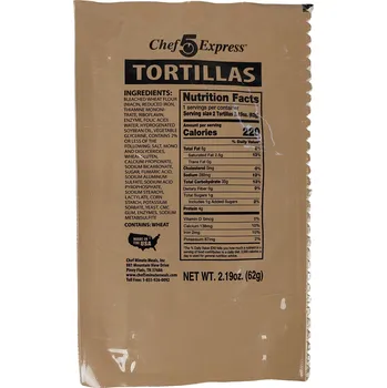 ARMÁDNÍ ORIGINÁL US ARMY Tortilla pšeničná placka 62g Chef 5 Express™ MRE US