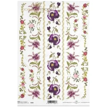 Umělecký papír Rýžový papír A4 - Itd. - Květiny a rostliny R0468