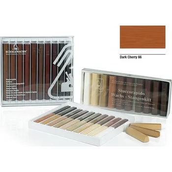 Olej na dřevo Borma wachs STUCCORAPIDO Retušovací tyčinka z měkkého vosku - 66 dark cherry