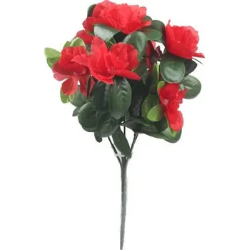 umělá květina Kytice azalek 30 cm červená