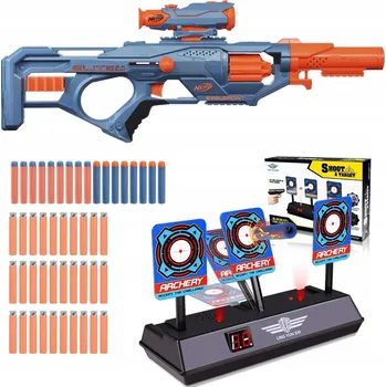 Dětská zbraň SADA ODSTŘELOVACÍ PUŠKA NERF ELITE EAGLEPOINT PŘÍSLUŠENSTVÍ TERČE PÁSKA ŠIPKY