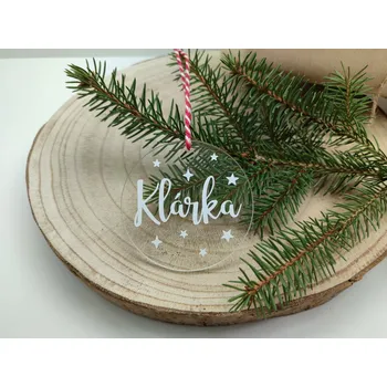Dárková visačka Vánoční dekorace z plexiskla - D-decor