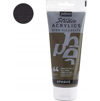 Vodová barva Akrylová barva Pébéo Studio Acrylics - 64 Raw Umber Objem: 100 ml