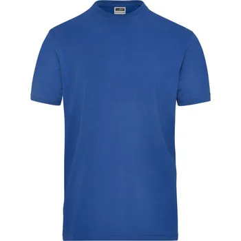 pracovní tričko James & Nicholson Tričko JN 1802 Solid, elastické, z bio bavlny, krátký rukáv, pánské COT02180205015-royal Modrá královská 5XL