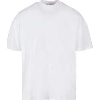 pracovní tričko Build your Brand Tričko Mock Neck BY 230, krátký rukáv, pánské COT56023000105-white 2XL Bílá