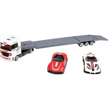 autíčko Auto autopřepravník kovová + 2 sportovní auta kovová