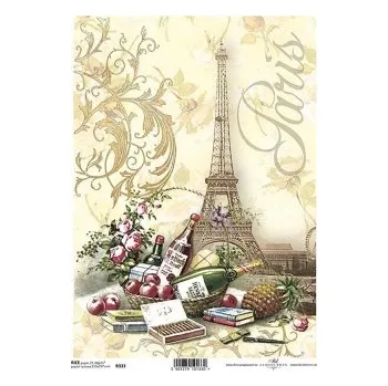 Umělecký papír Rýžový papír A4 - Itd. - města a místa R0333