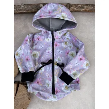 Dívčí mikina Softshellová bunda/parka jarní louka Velikost děti: 128