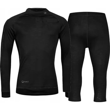 Pánské termo spodky Pánské termoaktivní spodní prádlo 3/4 Halti Neva Merino Černé M