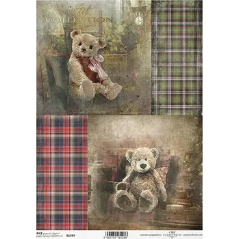 Umělecký papír Rýžový papír A4- R1784 - medvídci