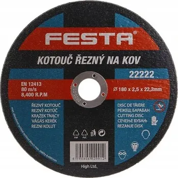 Řezný kotouč Řezací kotouč na kov Ø 180 x 2,5 x 22,2 mm, FESTA