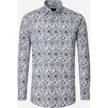 Pánská košile Pánská bavlněná košile Barva: Béžovomodrá, Velikost: 40, Střih: REGULAR FIT