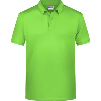 Pánské tričko James & Nicholson Polokošile JN 8010, bio bavlna, krátký rukáv, pánská COT02801004204-lime green XL Zelená lime