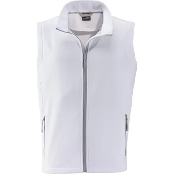 pracovní vesta James & Nicholson Vesta JN 1128, softshellová, promo, pánská COT02112890213-white/white 3XL Bílá/bílá