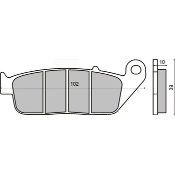 Autodíl Brzdové destičky pro motocykly KYMCO X-CITING 250-500cc od roku 2005 225 100 890 RMS