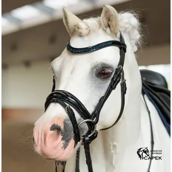 Uzdečka Imperial Riding -PETIT- - Černá/Safírová - Pony