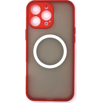 MagSafe silikonový kryt pro iPhone 13 Pro Max - Červený