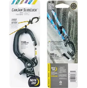 Upínací popruh Upínací karabina Nite Ize CamJam™ SlideLock® Rope Tightener Velikost: L, Varianta: N/A