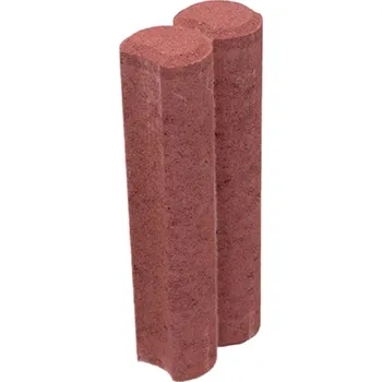 Zahradní obrubník PRESBETON Palisáda Paso mini duo PA 2/25/2 červená 10,2x6x25cm