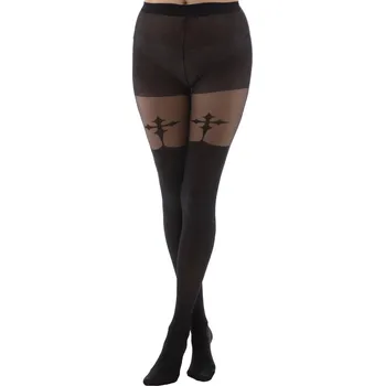 Dámské erotické punčochy punčocháče PAMELA MANN - Goth Cross - Black