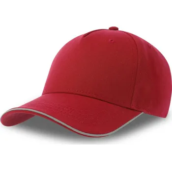 Pracovní přilba Atlantis Headwear Kšiltovka Reflect-S, 5 panelová, baseballová COT33025400499-red Červená UNI