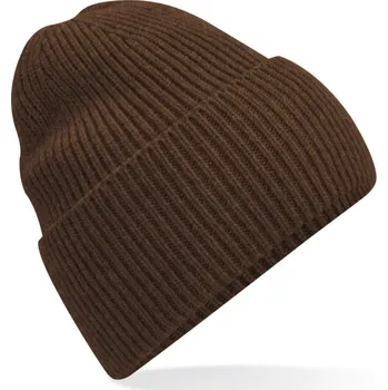 Pracovní přilba Beechfield Čepice B 384R s manžetou, pletená, dlouhá COT53384Raaf99-walnut Vlašský ořech UNI