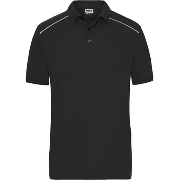 Pánské tričko James & Nicholson Polokošile Solid JN 892, krátký rukáv, pánská COT02089200201-black S Černá