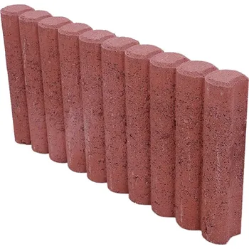 Zahradní obrubník PRESBETON Palisáda Paso mini blok PA 2/25/10 červená 50x6x25cm