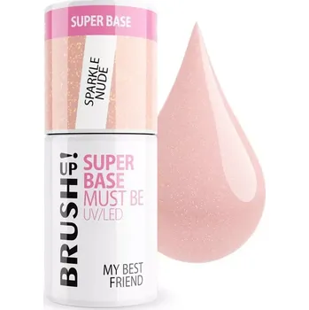 Lak na nehty BRUSH UP! Super Base Must Be: My Best Friend - Sparkle Nude, 5g