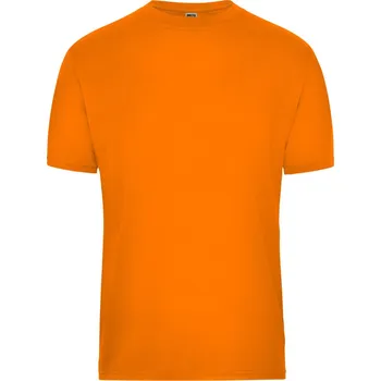 pracovní tričko James & Nicholson Tričko JN 1808 Solid z bio bavlny, krátký rukáv, pánské COT02180823505-orange 2XL Oranžová