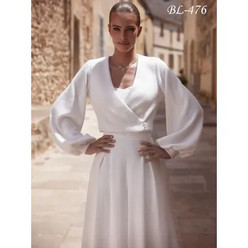 Dámský kožich Luxusní svatební svetr s kašmírovým efektem - ivory: BL-476 Vybraná velikost: L