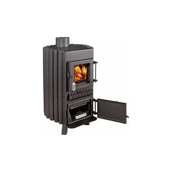 Krbová kamna Vlna 3 prosklená, Kora - horní vývod