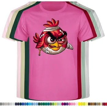 Chlapecké tričko detske-levne-bavlnene-tricko-potisk-angry-red-bird Barva: Fuchsia - fuchsiová, velikost: 164