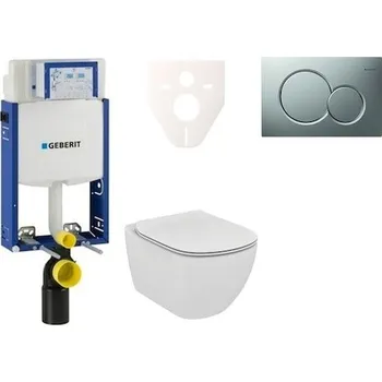 Klozet Cenově zvýhodněný závěsný WC set Geberit k zazdění + WC Ideal Standard Tesi 110.302.00.5NE3