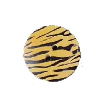 Knoflík Knoflík dřevěný - zvířecí kůže vzor H (2,39 cm)