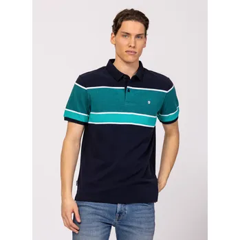 Heavy Tools pánské polo triko Driver tmavě modrá/zelená Velikost: L