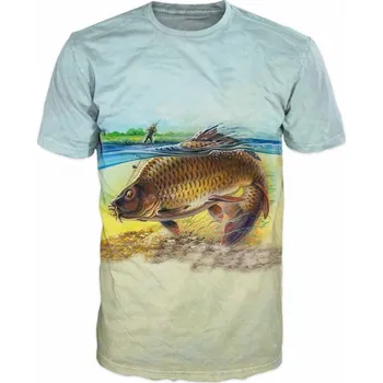 Pánské tričko rybarske tricko kapr velikost: 5XL - šířka 67 cm, délka 78 cm