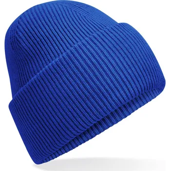 Pracovní přilba Beechfield Čepice Recycled B385R s manžetou, pletená COT53385R05799-bright roya UNI Modrá královská jasná