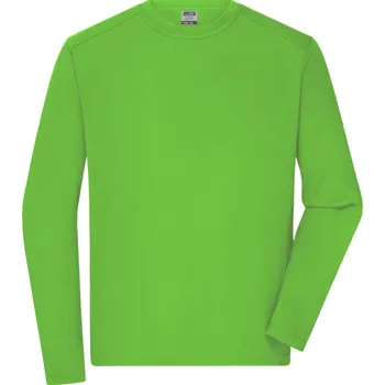 pracovní tričko James & Nicholson Tričko JN 1840, dlouhý rukáv, pánské COT02184004205-lime green 2XL Zelená lime
