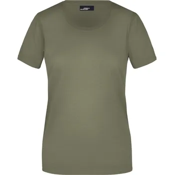pracovní tričko James & Nicholson Tričko JN 901, krátký rukáv, dámské COT02090155002-olive M Olivová