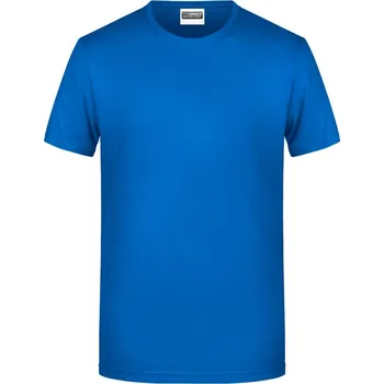 Pracovní oblečení James & Nicholson Tričko JN 8008 z bio bavlny, krátký rukáv, pánské COT02800805002-royal M Modrá královská