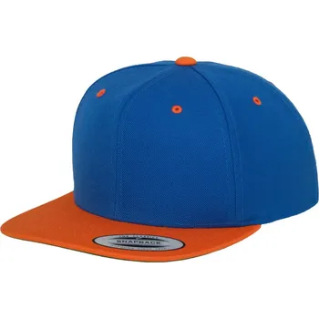 Pracovní přilba Flexfit Kšiltovka Flexfit 6089M Snapback, 6 panelová COT556089r7399-royal/orang UNI Modrá/oranžová