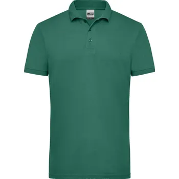 Pánská móda James & Nicholson Polokošile JN 830, krátký rukáv, pánská COT02083002813-dark green 3XL Zelená tmavá